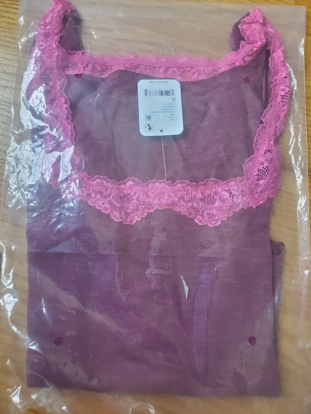 *NWT* Free People Oh My Darling Long Sleeve Shirt Color Rhodendron Combo, Size M